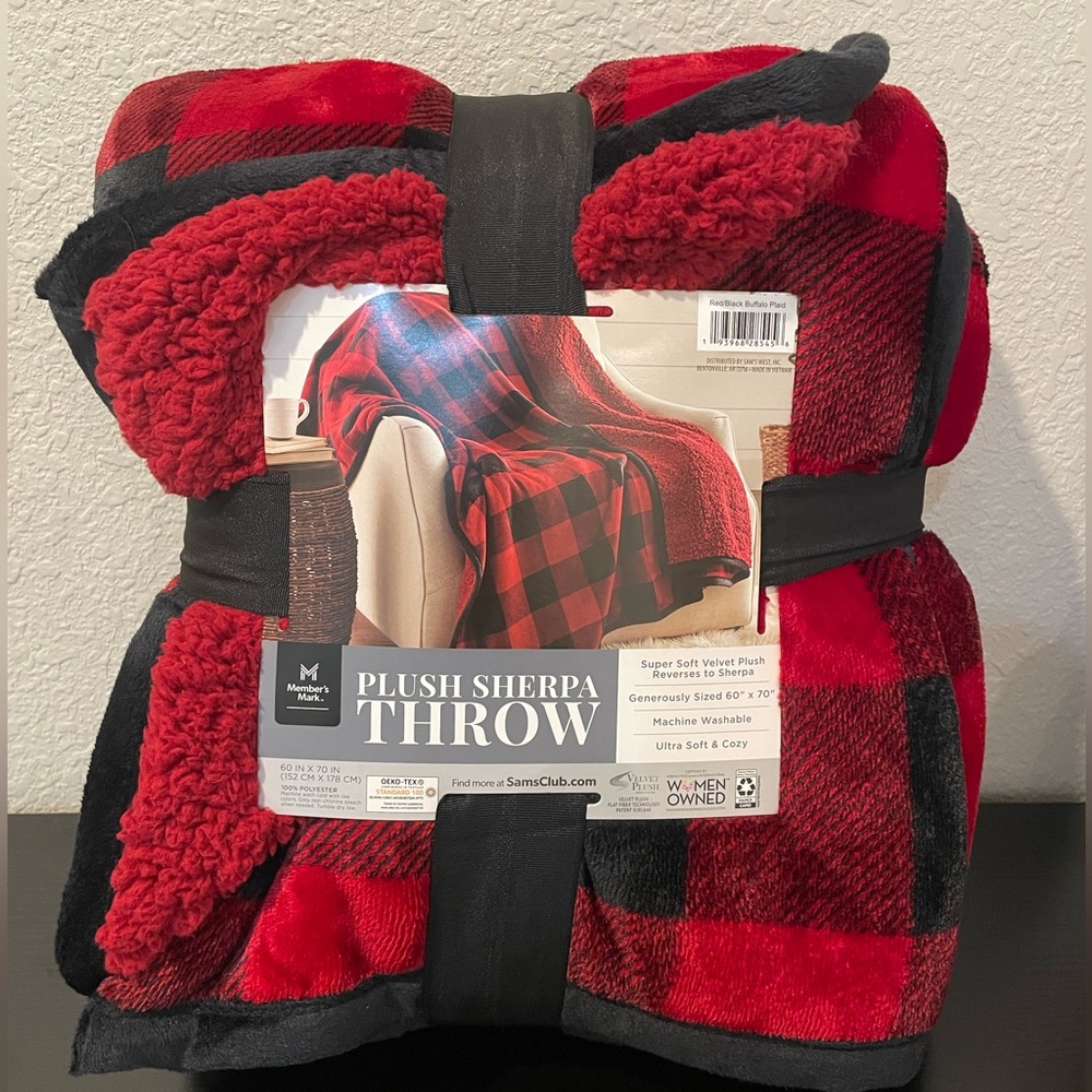 Member'S Mark Plush Sherpa Throw, 60" X 70"